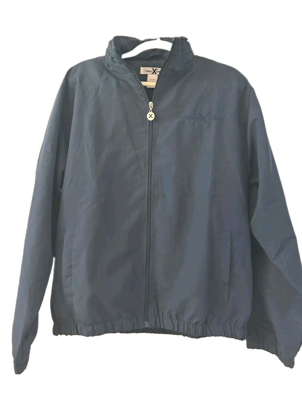 Celebrity Cruises Jacket Mens Size M Navy Blue Full Zip Windbreaker Lightweight